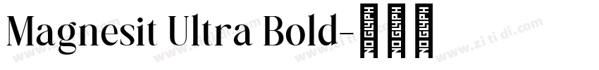 Magnesit Ultra Bold字体转换